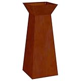 Geecher Vaso a Pilastro, per Esterni, 40 x 40 x 100 cm, in Metallo, Vaso da Giardino e terrazza, per Piante Ornamentali