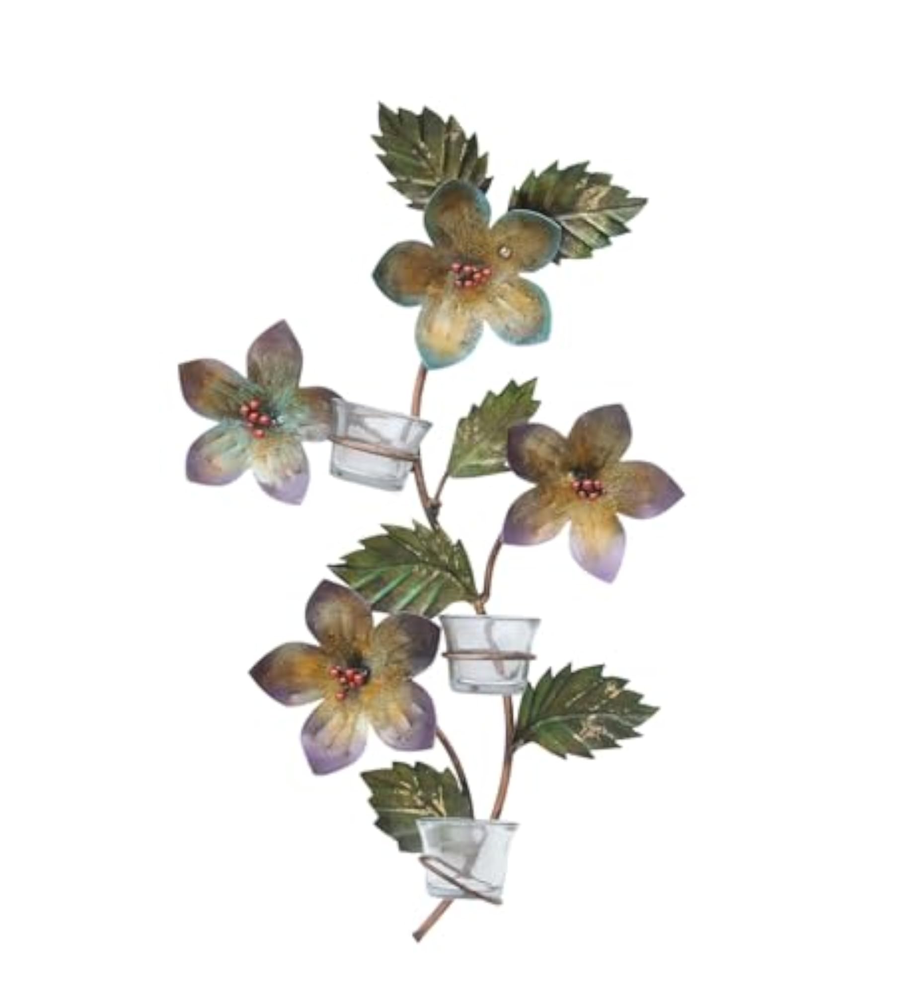 Decorative Multicolour Iron Table Tea Light Holder