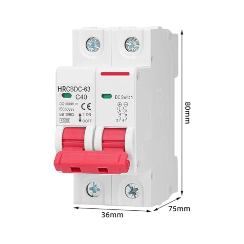 Disyuntor solar 2P CC protege la energía de tu casa de campo aislada 40A 2
