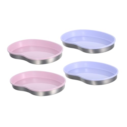 VALICLUD 4 Piezas Bandeja para Joyería de Acero Inoxidable Organizador para Cosméticos y Herramientas de Uñas Superficie Lisa Fácil de Limpiar Duradera y Elegante para Tocador y Baño