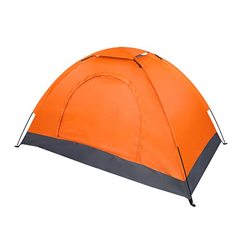 Outvita Camping Dome Tent, 1 Person Waterproof Windproof Easy Setup Tents With Carry Bag & Rain Fly For Hiking Backpacking Traveling Glamping Beach Orange #TOP7