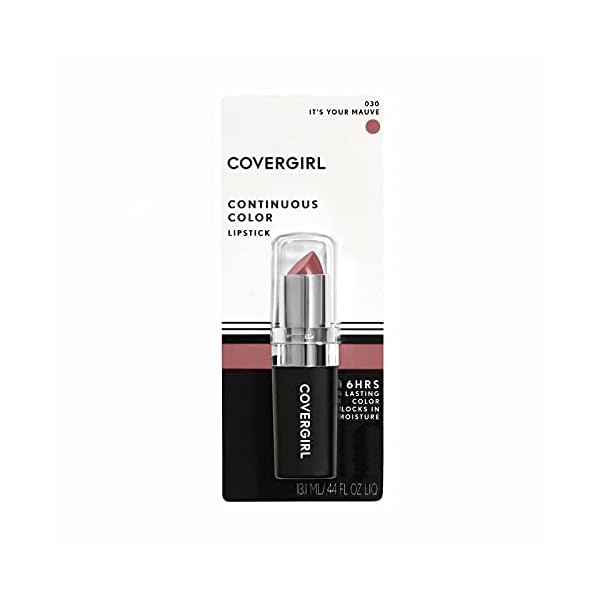 COVERGIRL Continuous Color Lipstick It's Your Mauve 030, 0.13 oz (packaging may vary)