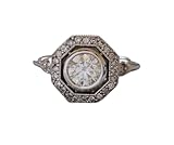 1.40 Ct Round Cut Halo Engagement Ring for Women – Antique Milgrain Victorian Hidden Filigree Design, 14K Gold Plated 925 Sterling Silver Handmade Art Deco Edwardian Jewelry