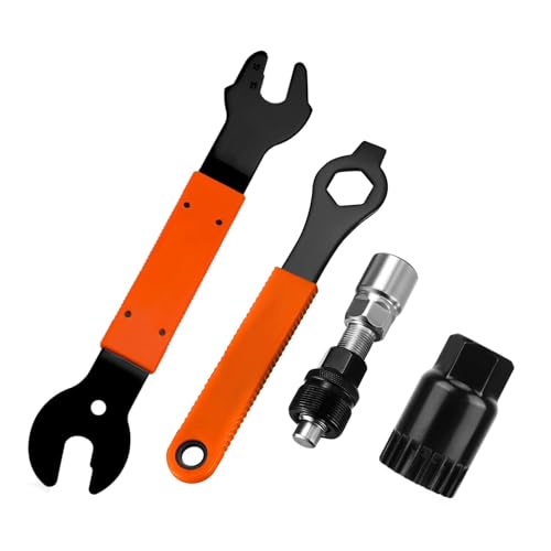 KAIXINXIN Essential Bicycles Repair Suit with Pedals Wrenches and Cranks Extractors Tool for Mountain Road and Folded Bike