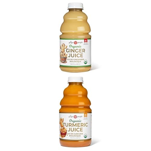 Image of Bundle of 99% Pure Organic Ginger & Turmeric Juice by The Ginger People - Digestive Health, Premium Quality, 32 Fl Oz Bottle (Pack of 2)