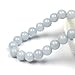 MJDCB Natural Round Aquamarine Gemstone Spacer Loose Beads Spacer Beads for DIY Jewelry Making Strand 15