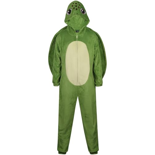 Grenouillère tortue à capuche pour soirée pyjama et cosplay enfant