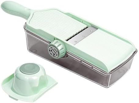 ALMEKAQUZ Adjustable Mandoline Slicer for Kitchen, Safe Mandoline...