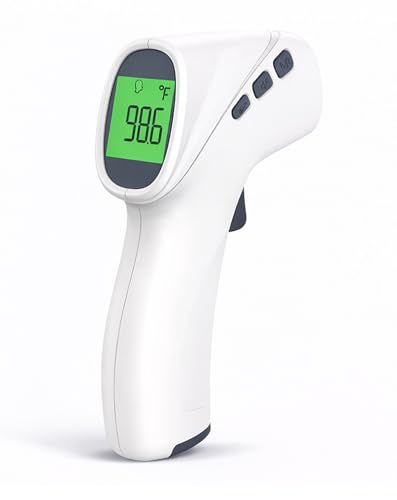 Infrared Thermometer for Adults and Kids, Digital Thermometer with Fever Alarm & Mute Mode, Fast Accurate Result, Easy to Use for All Ages Fast and Accurate with, Non-Contact