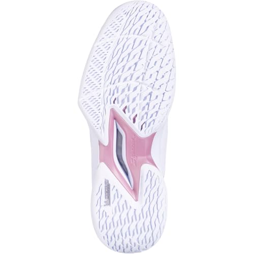 Babolat Women's Jet Tere 2 All Court Tennis Shoes, White/Gold Pink (Women's US Size 8.5) angle 6
