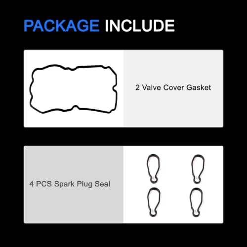 Image of AUCERAMIC VS50620R Valve Cover Gasket Set Fit for 2004-2020 Saab 9-2X Subaru Baja Forester Impreza Legacy Outback WRX STi 2.5L H4 2458cc Replace# 13270AA190, 13272AA140
