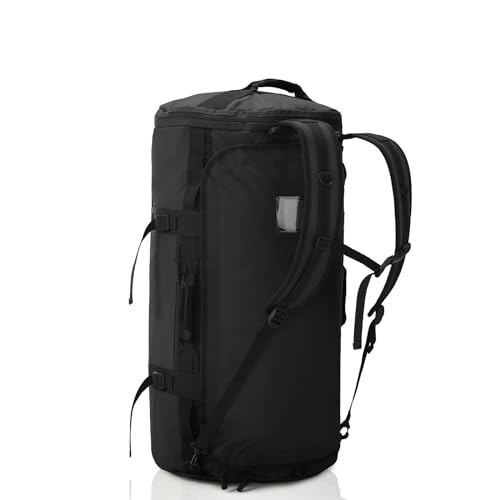 Image of Haimont Heavy Duty Convertible Travel Duffel Backpack, Black, 60L