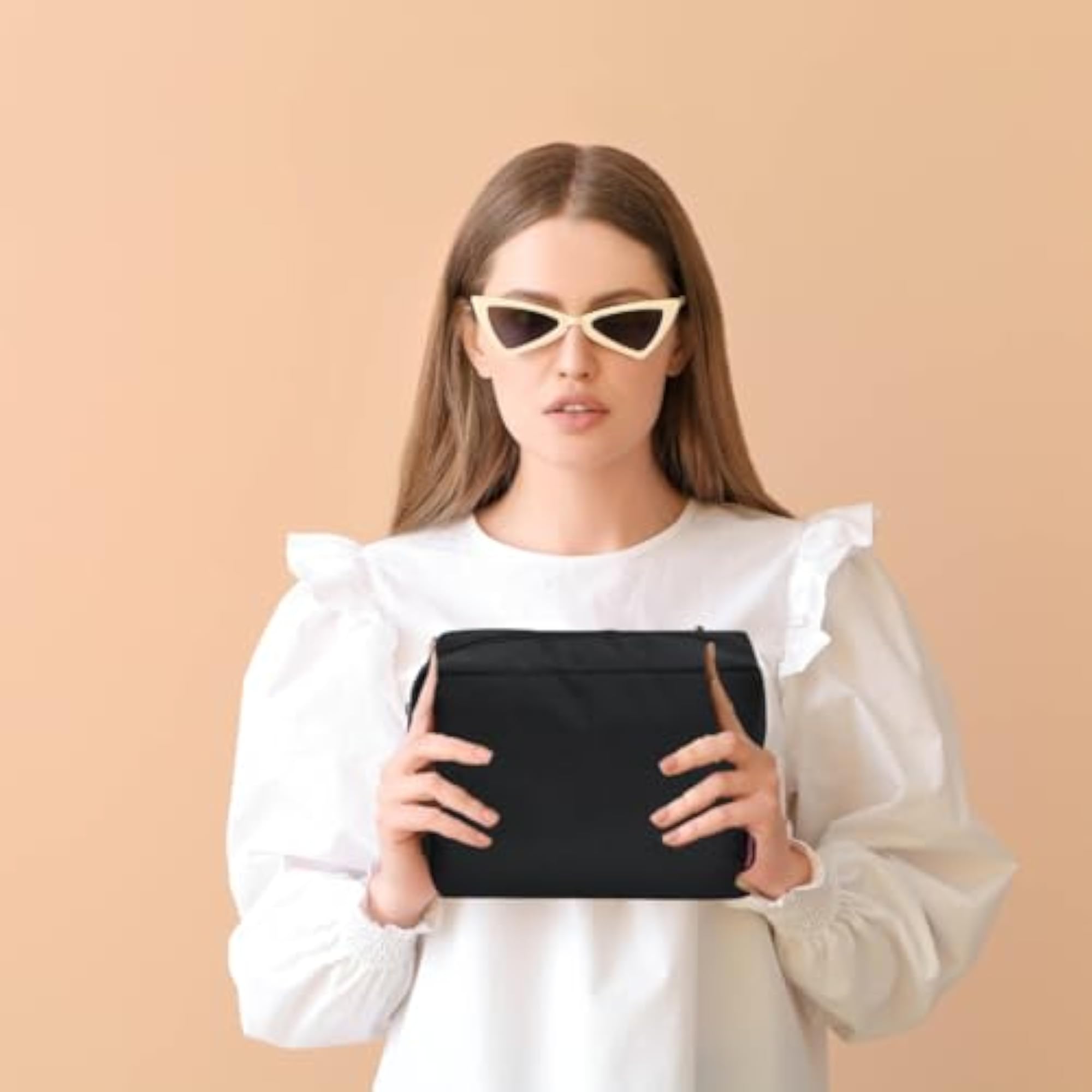 Black Large Cosmetic Travel Pouch, Organiser Bag