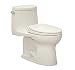 TOTO MS604114CEFG#11 UltraMax II One-Piece Elongated 1.28 GPF Universal Height Toilet with CEFIONTECT, Colonial White