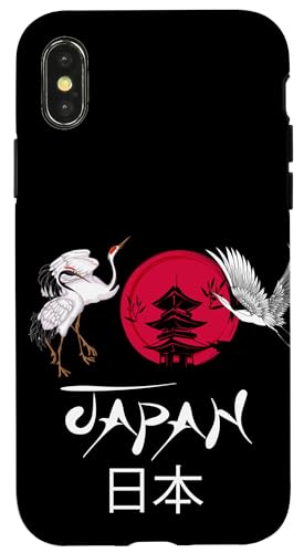 I Love Japan Culture, Enjoy Cool Japan Red-crowned crane �X�}�z�P�[�X iPhone X/XS �p