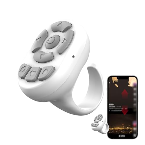 Roller Ring for Phone, Fingertip Remote Control for Phone - Rolling Button Ring for Phone,Remote Control for Phone,Wireless Camera Video Recording Remote Control,Scroll Ring for Phone,Surfer