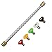 Lance Haute Pression M22 14mm, 38cm Baguette d'extension avec 5 Buses à Connexion Rapide, M22 Metric Thread Extension de Lance de Nettoyeur Haute Pression