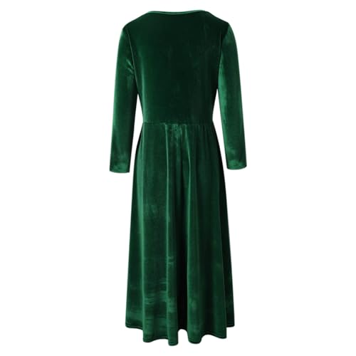 Robe en velours grande taille manches longues plissée - 4