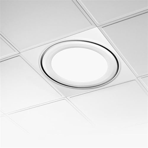 Ventilador de ventilación 30 x 30 cm combinado con luz LED para baño y cocina, potente extractor de 62W miniatura 6