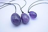 Crystali Yoni Eier Heilstein 3er Set für Liebe, Massage und Kegel-Übung, Beckenboden Muskel Training - Amethyst Set