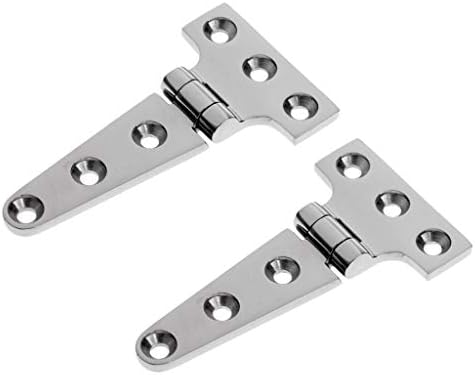 T Hinges Heavy Duty 316 Stainless Steel Hinges Marine Strap Hinges Marine Grade Dock Hinges 4 inch / 6 inch (4inch (100mm))