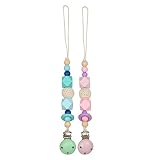 【Versatilidad】 Además de sostener los chupones, estos clips duraderos pueden contener una variedad de accesorios, incluyendo paños para eructar, anillos para la dentición y juguetes.