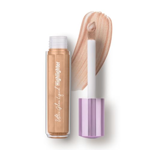 Image of Hilary Rhoda Ultra Glow Liquid Highlighter | Illuminating & Glitter Liquid Highlighter | Dewy Finish | Cruelty-Free & Vegan | Luminescent Finish | Weightless -3.8g (Ultra Champagne - Shade 03)