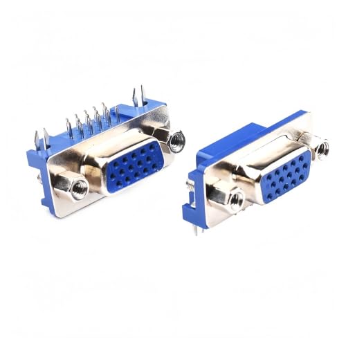 Conector DB15 hembra para reparar puertos de adaptadores VGA y placas de circuito, 10 unidades