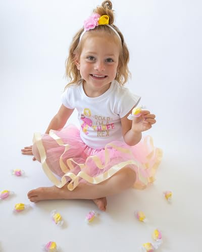 Luke and Lulu 3rd Birthday Girl Outfit - Three Rex Girl Outfit - Third Birthday Shirt Tutu Three Rex Decorations3