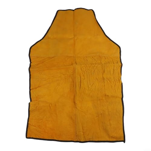 Tablier de soudage robuste en cuir de vache ignifuge résistant à la chaleur pour le travail des métaux, le soudage et les tâches d'atelier