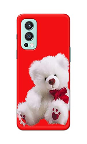 Image of PRINTFIDAA Teddy Bear Cute Lovers Romantic Day Printed Designer Hard Case for OnePlus Nord 2 (5G) Back Cover -(ZP) MVN1001