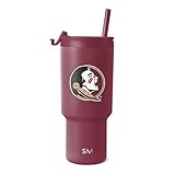 Simple Modern Officially Licensed Collegiate Florida State Seminoles 30 oz Tumbler with Flip Lid and Straws | Insulated Cup Stainless Steel | Gifts for Men | Trek Collection | Florida State University