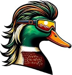 Mullet Duck Bumper Sticker - Vinyl Decal for Hunting, Mallard, Blue Collar, Funny Meme - For Adults, Trucks, Cars