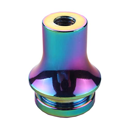 Dewhel SHIFT KNOB BOOT RETAINER/ADAPTER FOR MANUAL GEAR SHIFTER LEVER 10X1.5 Color Neo Chrome