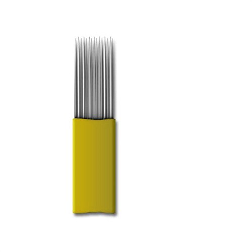 50 Pieces Yoomay Permanent Makeup Eyebrow Microblading Needle for Fog Embroidery Blades Needles for Manual Supplies (Double Line Flat 15)