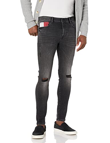 Tommy Hilfiger Men's Tommy Skinny Fit Jeans, Vintage Black, 30W x 32L