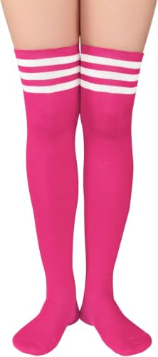 Image of Azue Women Non Slip Thigh High Socks Fashion Tube Stockings above Knee Cosplay Socks