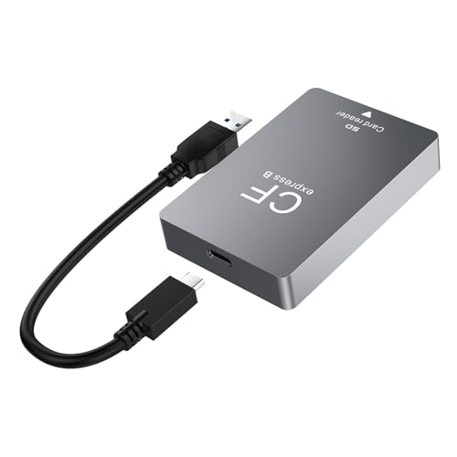 KEXIAO Lector de tarjetas tipo B USB 3.2 de 10 Gbps, adaptador B y SD4.0 para sistema operativo Windows con cable USB C/USB