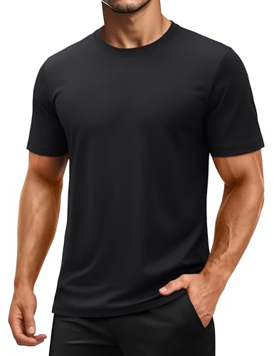 MAGCOMSEN Men's Short Sleeve UPF 50+ Shirts Quick Dry Athletic Swim Tshirt Running Workout Gym Hiking Fishing Rash Guard