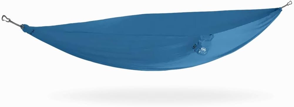 Kammok Wallaby Lightweight Hammock with Straps – Portable Hammock for Backyard, Park, Camping, Campus, Patios or Hiking – Built for Everyday Use - Durable Ripstop Nylon, Easy Setup - Glacier Blue