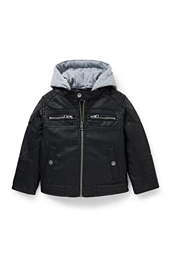 C&A Kinder Jungen Jacke Regular Fit Unifarben Polyester schwarz 128
