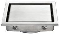 D003-4 150 MM Square Shower Drain (Stainless Steel 304, Brush Finished)
