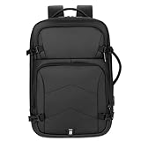 FANDARE Mochila para Portátil 15.6 Pulgadas, Negocios y Viaje con Puerto de Carga USB, Impermeable y Transpirable de Nylon para Trabajo, Universida Negro