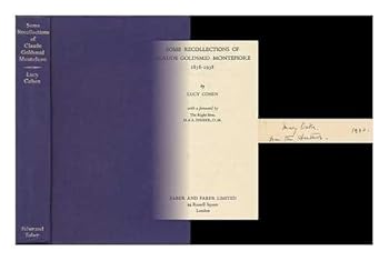 Hardcover Some recollections of Claude Goldsmid Montefiore, 1858-1938, Book