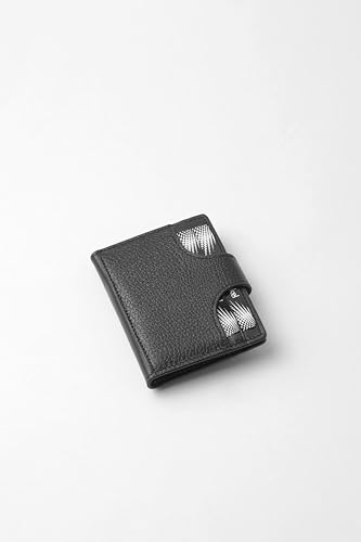 Unisex Genuine Leather Small Card Holder Wallet (British Green)4