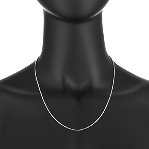 1.6mm Solid .925 Sterling Silver Round Snake Choker Chain Necklace, 18 inches - Image 6