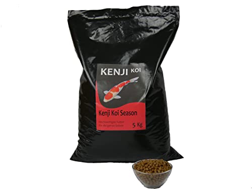 KENJI KOI Season 5kg 6mm Koifutter - leicht verdauliches Koifutter für Herbst und Frühjahr - ausgewogene Ernährung über die ganze Saison - schwimmendes Koifutter | Alleinfutter für Koi