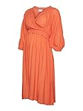 Kleid, Umstandskleid für schwangere Damen, V-Ausschnitt, Volant-Details, Pull-On