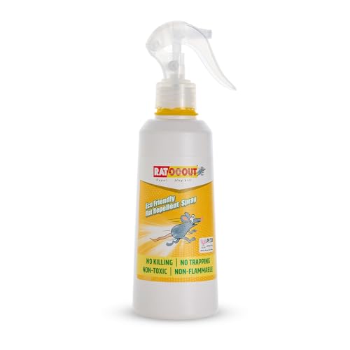 Image of India's 1st Smell Based Rat Repellent Spray, Natural Essential Oils Based Barrier Drives Rats Out & Blocks Re-Entry, Non-Toxic, Kid & Pet Safe for Home, Kitchen, Car Engine, Warehouse, 350ml