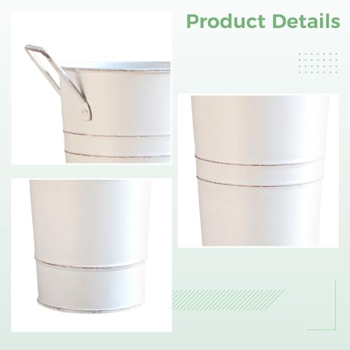 Vase en métal galvanisé de style rustique pour centre de table de mariage - 6